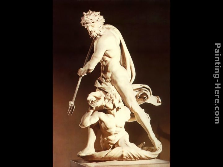 Neptune and Triton painting - Gian Lorenzo Bernini Neptune and Triton art painting